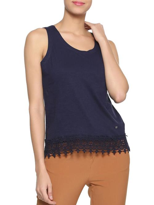 lace trim detail top - 15327610 - Standard Image - 1