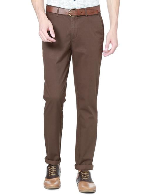 brown cotton chinos - 15328003 - Standard Image - 1