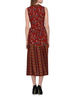 printed button detail a-line dress - 15328075 - Standard Image - 3