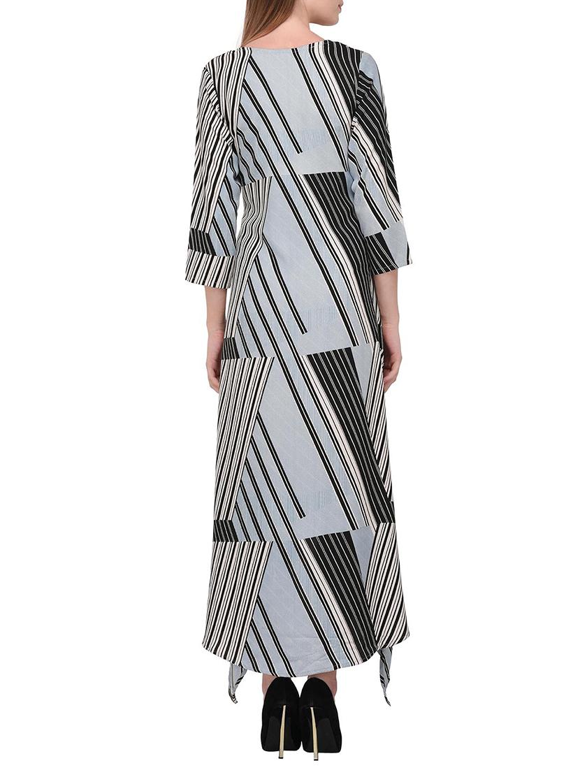 geometric print high low dress - 15328077 - Zoom Image - 3