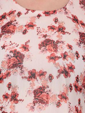floral back tie knot a-line dress - 15328081 - Standard Image - 4
