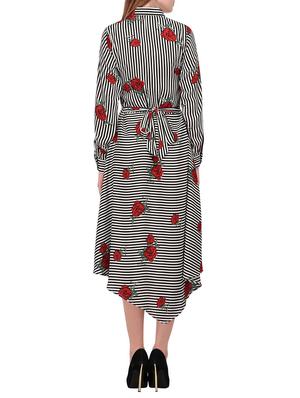 floral striped asymmetrical hem dress - 15328082 - Standard Image - 3