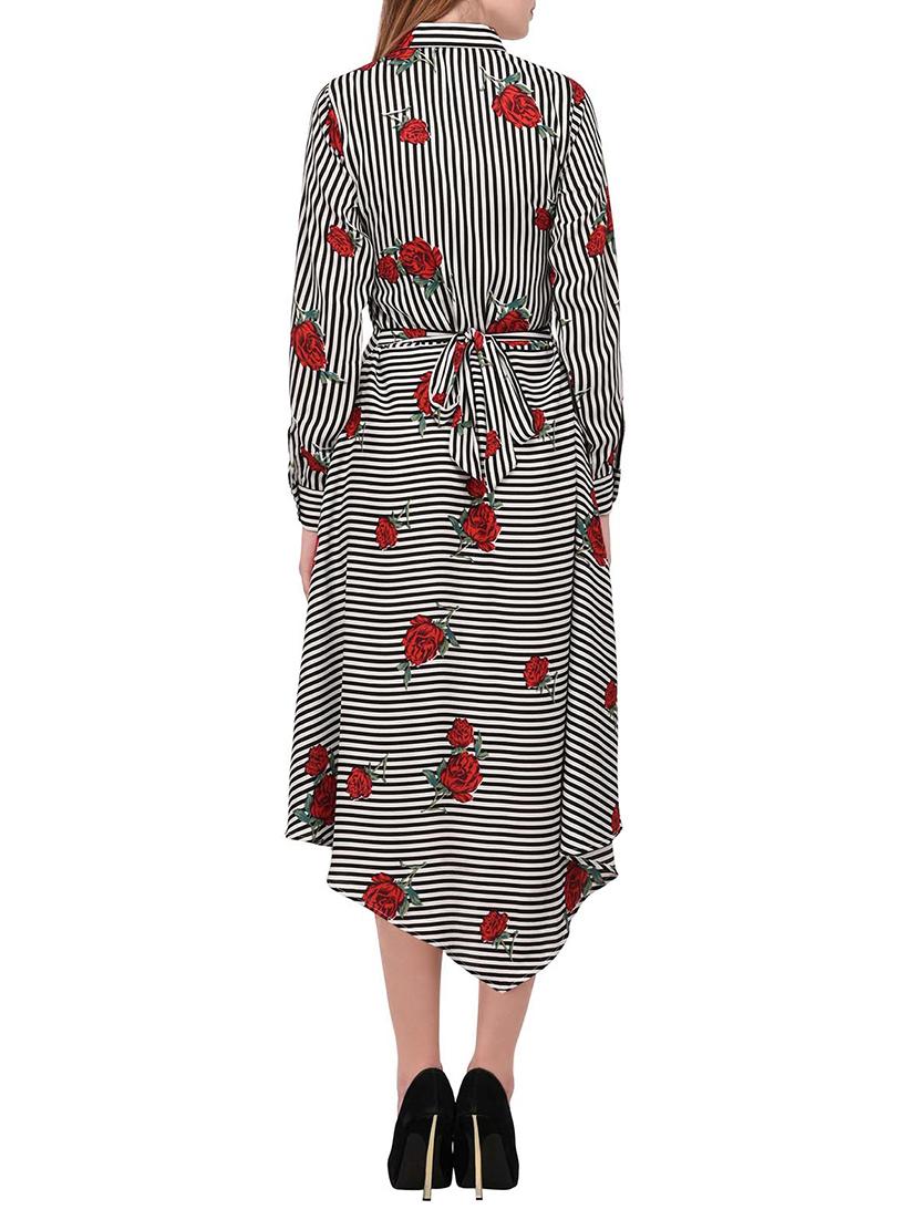 floral striped asymmetrical hem dress - 15328082 - Zoom Image - 3