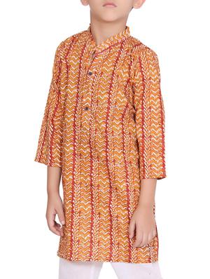 orange cotton kurta set - 15328404 - Standard Image - 2