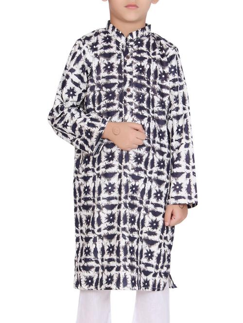 blue cotton kurta set - 15328418 - Standard Image - 1