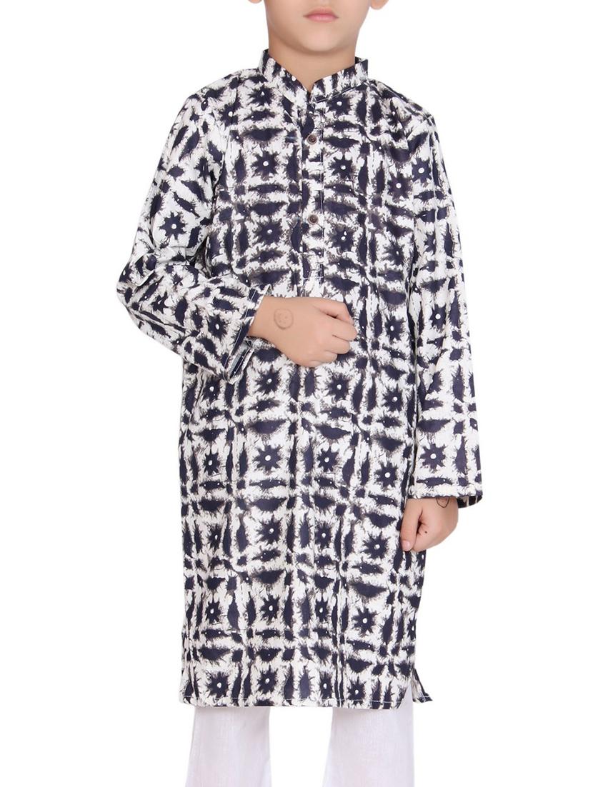 blue cotton kurta set - 15328418 - Zoom Image - 1