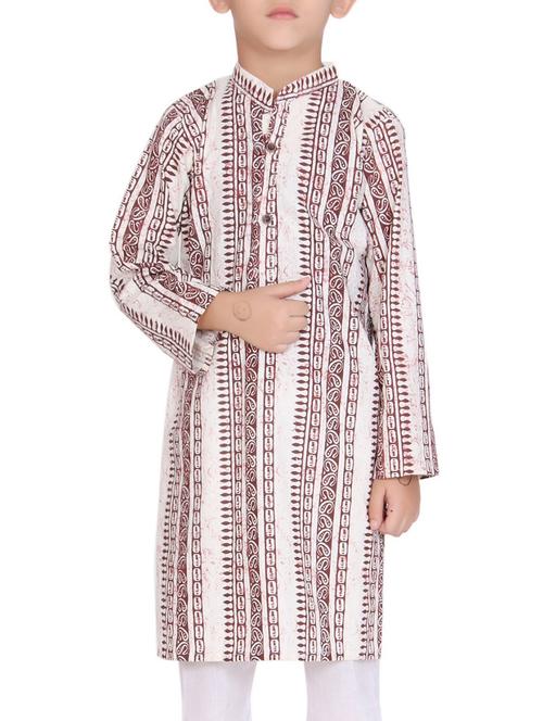 red cotton kurta set - 15328426 - Standard Image - 1