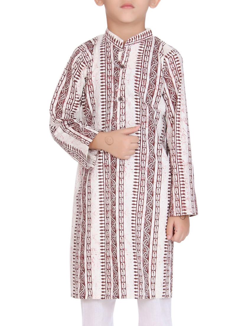 red cotton kurta set - 15328426 - Zoom Image - 1