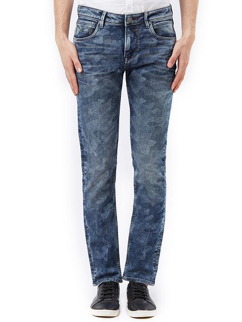blue cotton washed jeans - 15328581 - Standard Image - 1