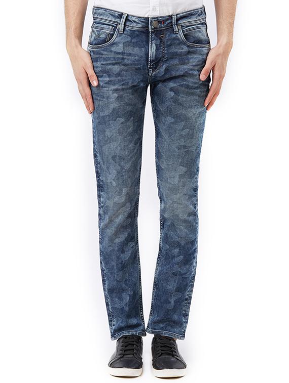 blue cotton washed jeans - 15328581 - Zoom Image - 1