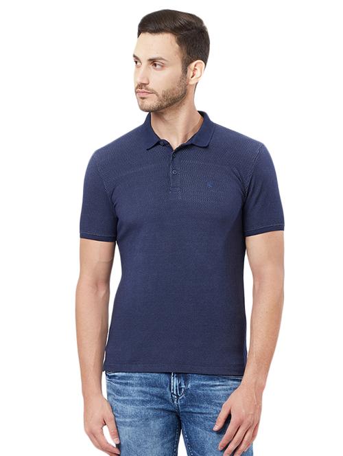 solid blue polo t-shirt - 15328607 - Standard Image - 1