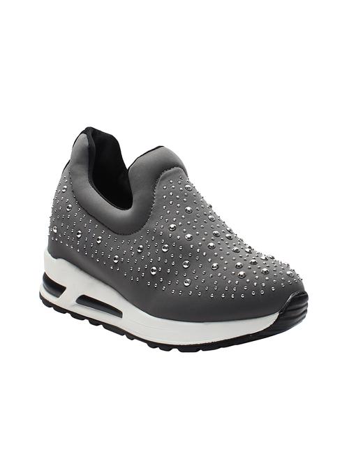 grey suede slip on casual shoes - 15328629 - Standard Image - 1