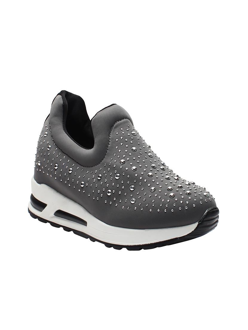 grey suede slip on casual shoes - 15328629 - Zoom Image - 1