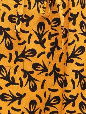 yellow cotton flared palazzo - 15330480 - Standard Image - 4