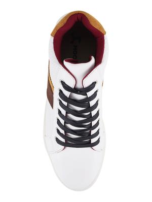 white leatherette lace up sneaker - 15330544 - Standard Image - 4