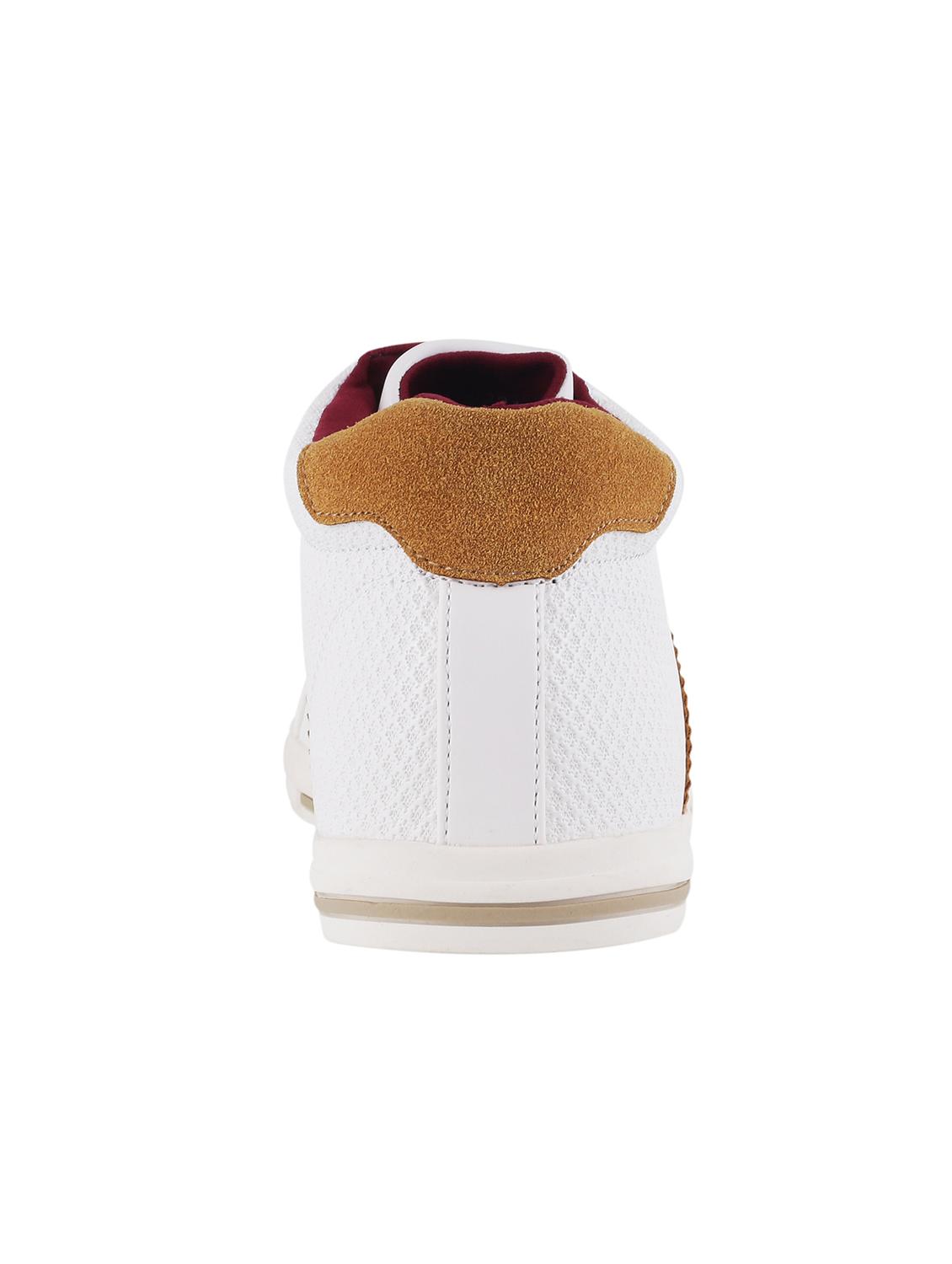 white leatherette lace up sneaker - 15330544 - Zoom Image - 3