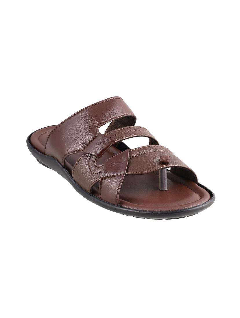 brown Leather slip on slipper - 15330632 - Zoom Image - 1