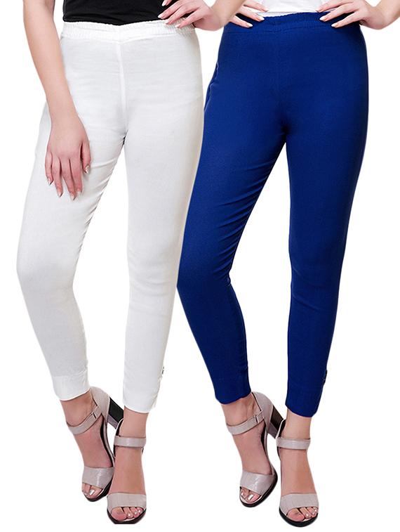 Set of 2 multi colored cotton leggings - 15331647 - Zoom Image - 1