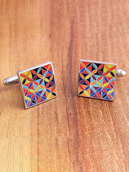 multicolor metal cufflink - 15332044 - Very Small Image - 1