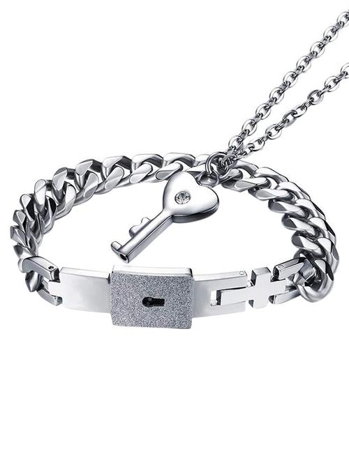 silver metal bracelet - 15332129 - Standard Image - 1