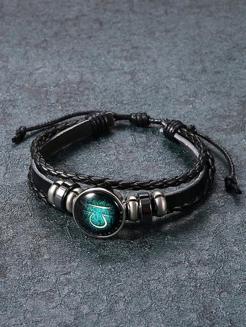 black leather bracelet - 15332187 - Standard Image - 1