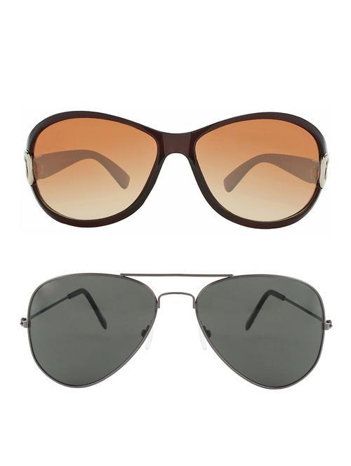 zyaden combo round and aviator sunglasses- combo 2476 - 15332495 - Very Small Image - 1