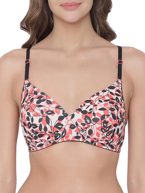 floral laced insert t-shirt bra - 15332872 - Very Small Image - 1