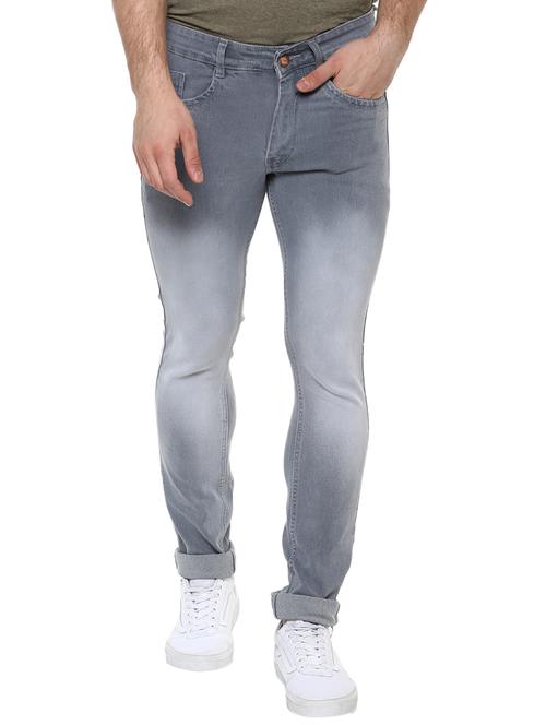 grey heavy washed denim jeans - 15333120 - Standard Image - 1