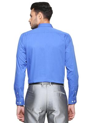 blue cotton formal shirt - 15333376 - Standard Image - 2