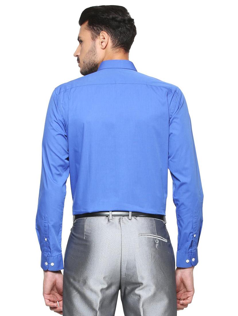 blue cotton formal shirt - 15333376 - Zoom Image - 2