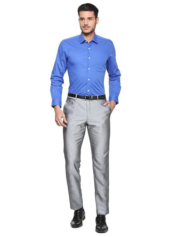 blue cotton formal shirt - 15333376 - Zoom Image - 3