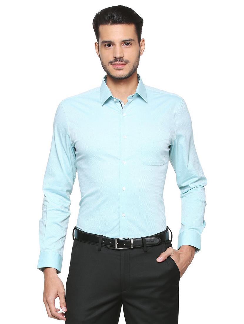 blue cotton formal shirt - 15333378 - Zoom Image - 1