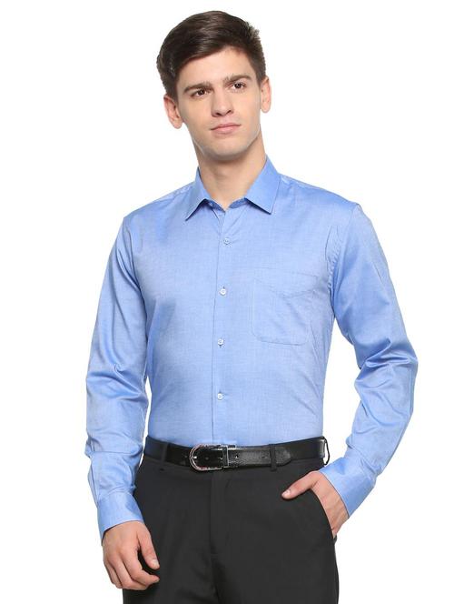 blue cotton formal shirt - 15333426 - Standard Image - 1