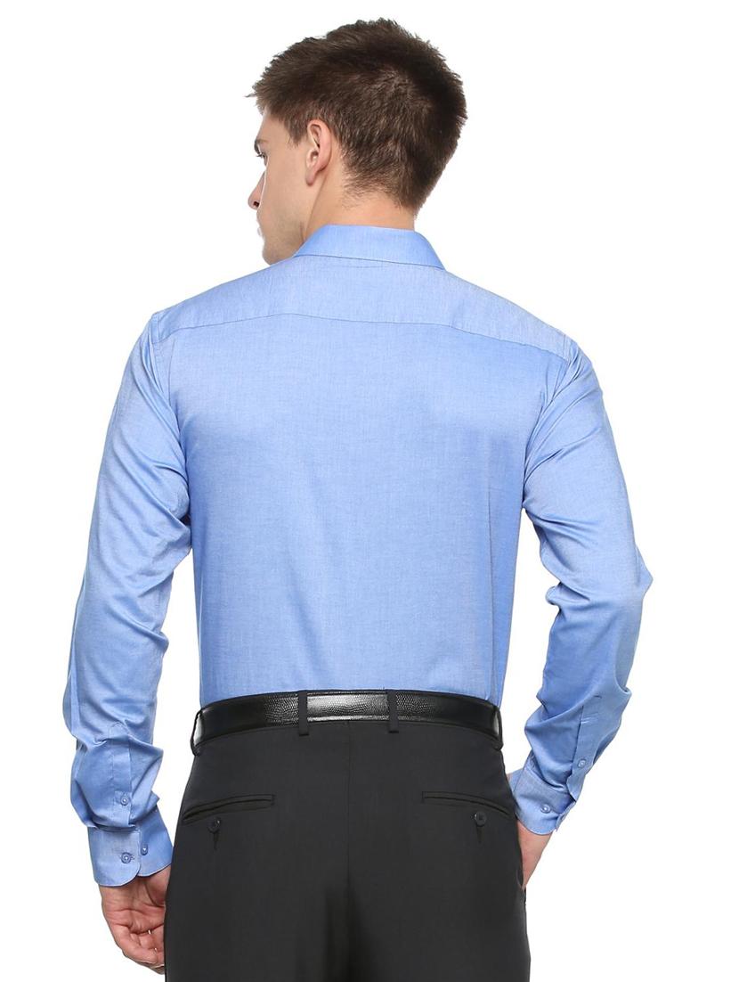 blue cotton formal shirt - 15333426 - Zoom Image - 2