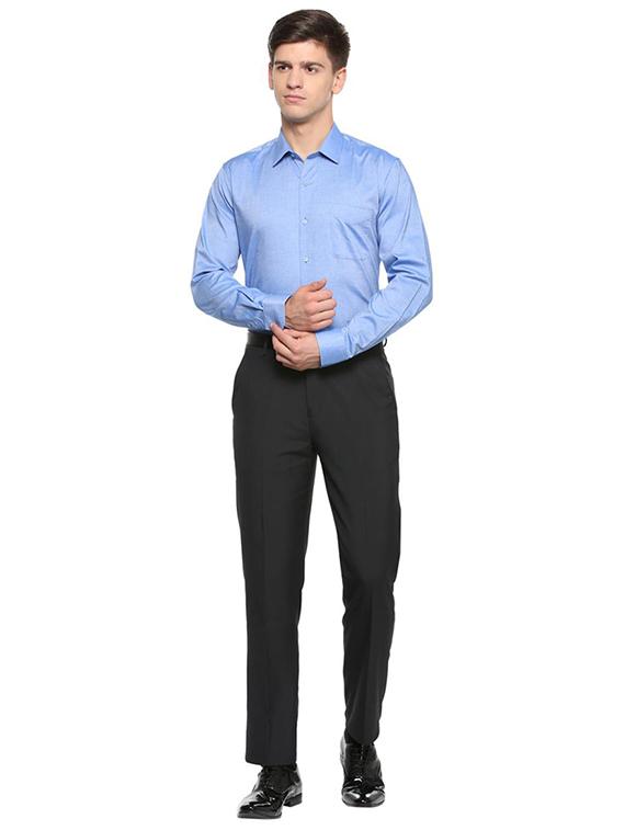blue cotton formal shirt - 15333426 - Zoom Image - 3