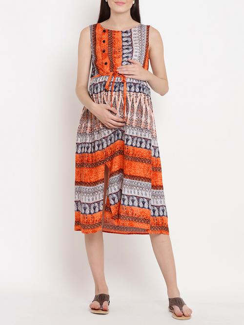 drawstring waist maternity dress - 15333509 - Standard Image - 1