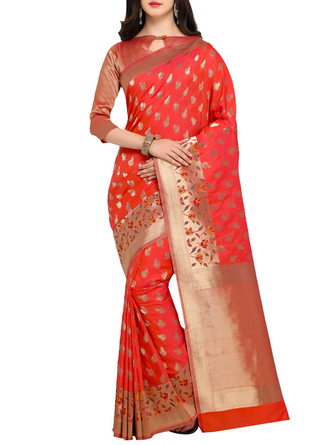 zari banarasi saree with blouse - 15333656 - Zoom Image - 1