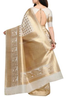 zari banarasi saree with blouse - 15333680 - Standard Image - 2