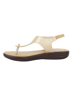 gold back strap sandal - 15334426 - Standard Image - 2