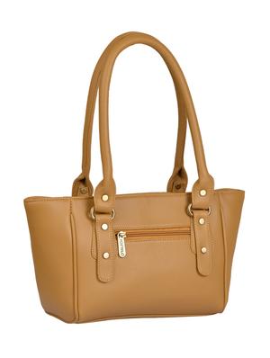 beige leatherette (pu) regular handbag - 15335372 - Standard Image - 2