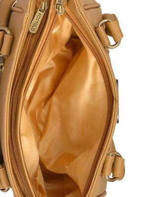 beige leatherette (pu) regular handbag - 15335372 - Standard Image - 3