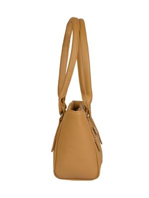 beige leatherette (pu) regular handbag - 15335372 - Standard Image - 4