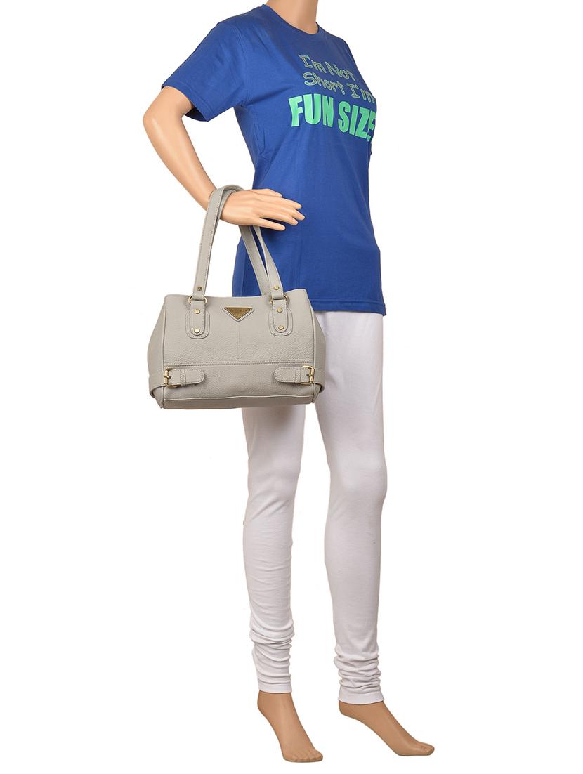 grey leatherette (pu) regular handbag - 15335384 - Zoom Image - 5