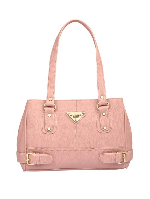 pink leatherette (pu) regular handbag - 15335385 - Standard Image - 1