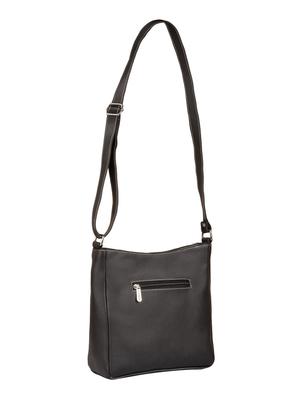 black leatherette (pu) regular sling bag - 15335406 - Standard Image - 2