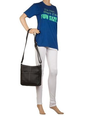 black leatherette (pu) regular sling bag - 15335406 - Standard Image - 5