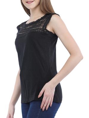 lace trim sleeveless top - 15335585 - Standard Image - 2