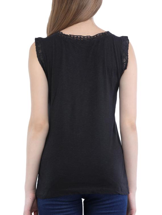lace trim sleeveless top - 15335585 - Zoom Image - 3