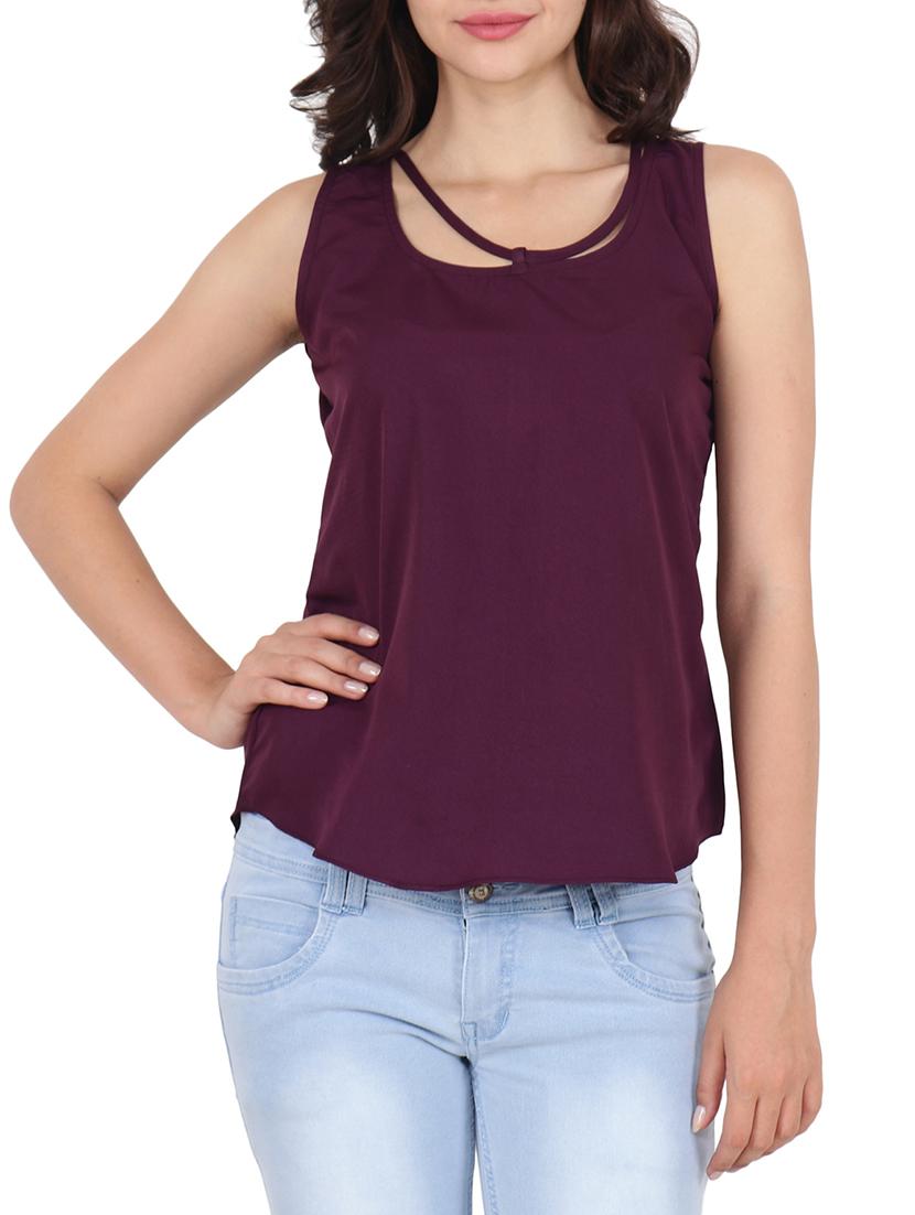 stylised neck sleeveless top - 15335888 - Zoom Image - 1