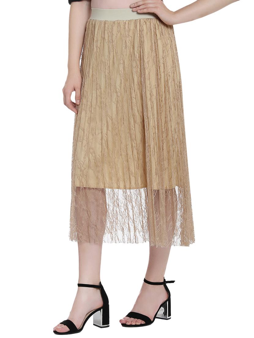 mesh net overlay midi skirt - 15335994 - Zoom Image - 2